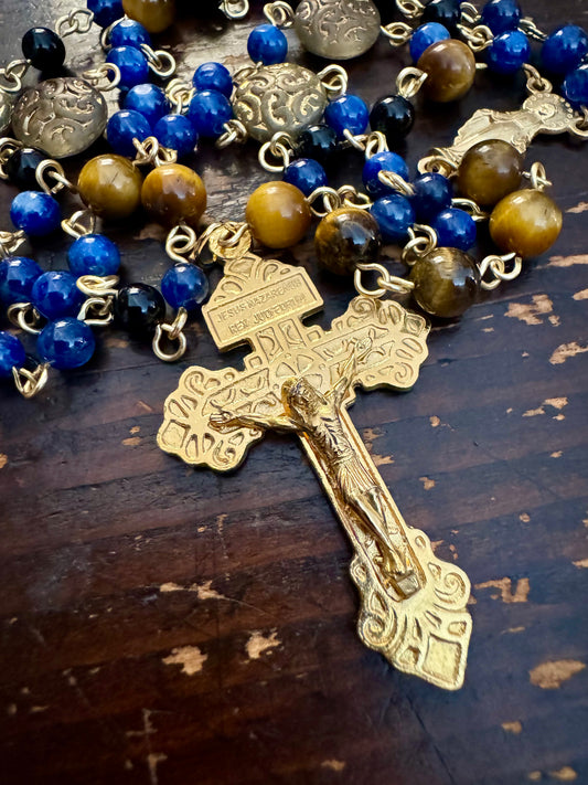 Kyanite and Tiger’s Eye Dominican Rosary