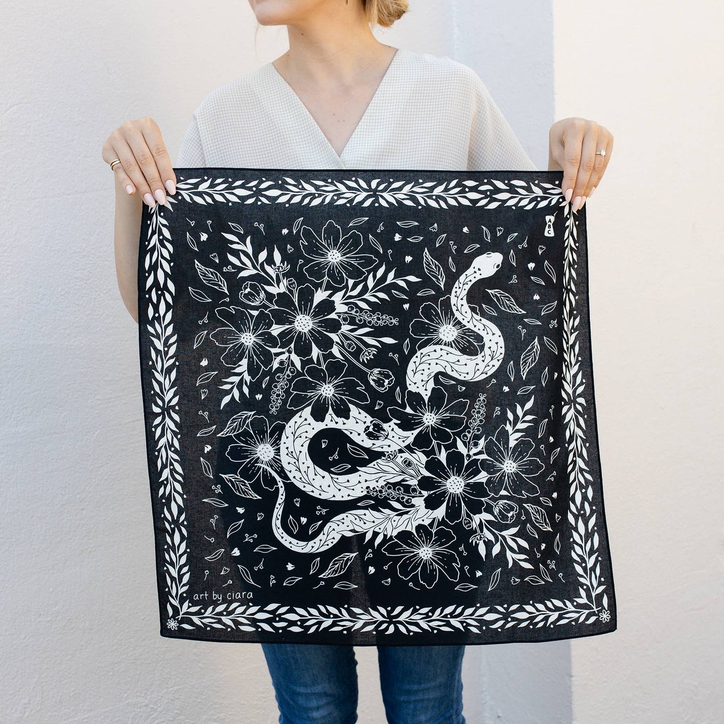 Black Snake Altar Cloth/Bandana