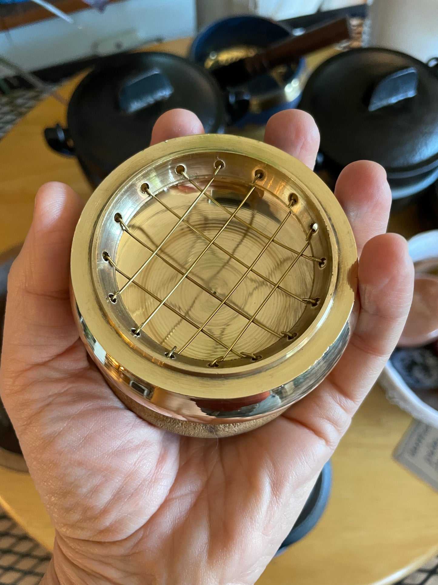 Brass Charcoal Resin Burner 3"
