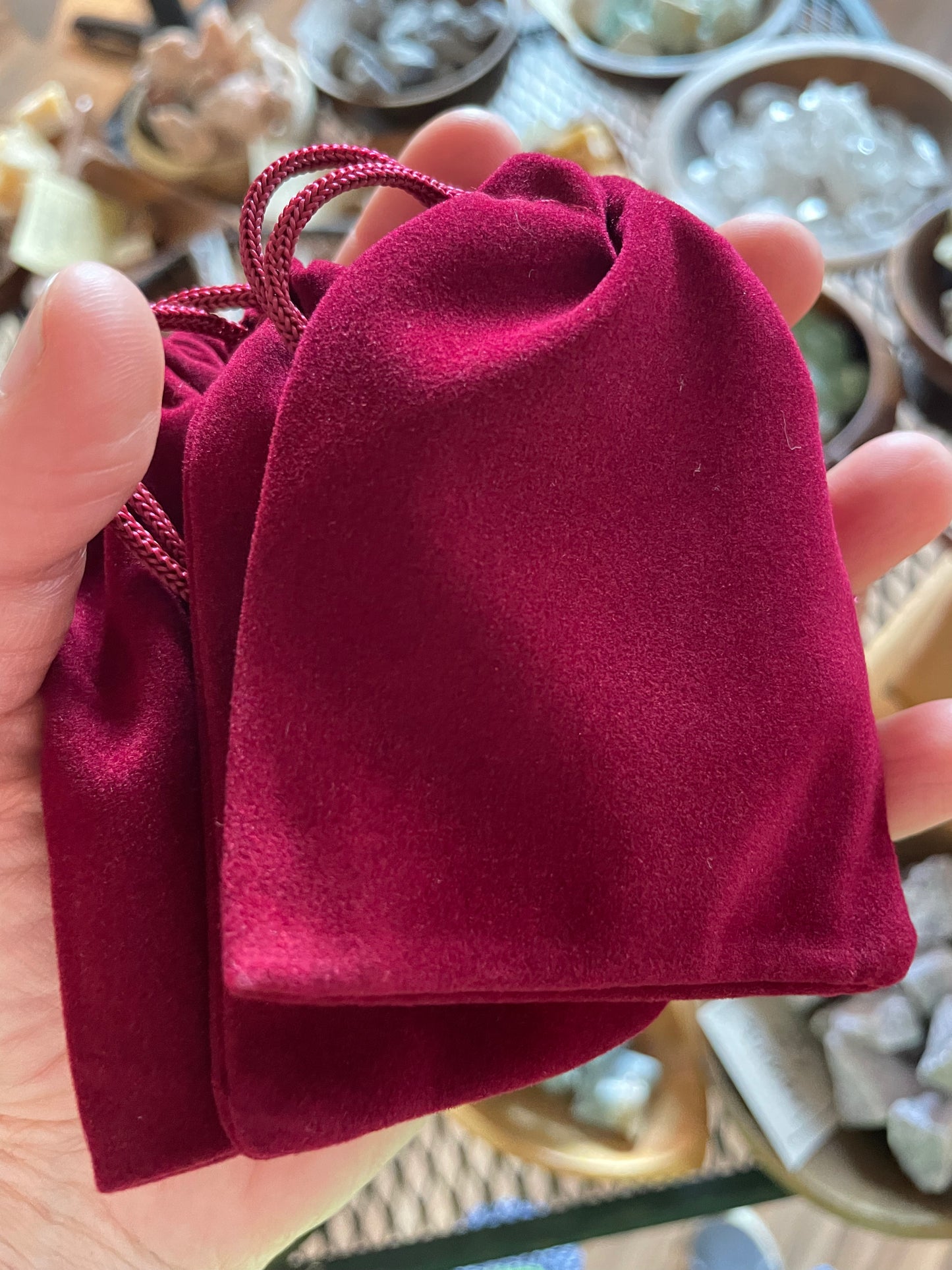 Tiny Velvet Bags to Stuff Rocks In