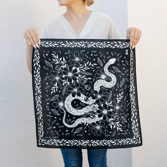 Black Snake Altar Cloth/Bandana