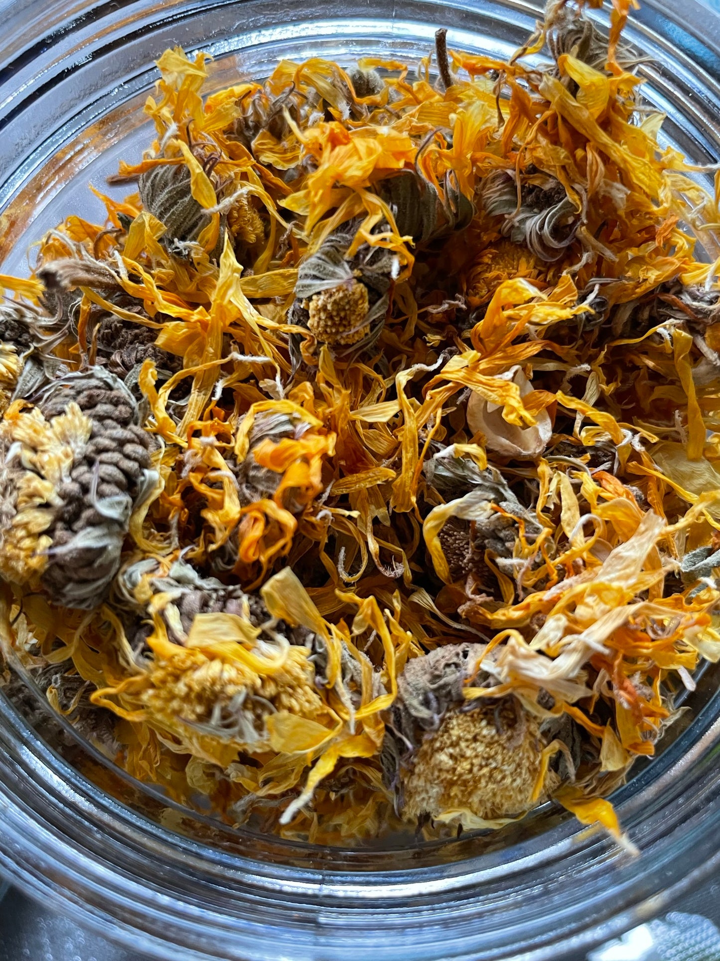 Calendula petals, dried, cut, organic