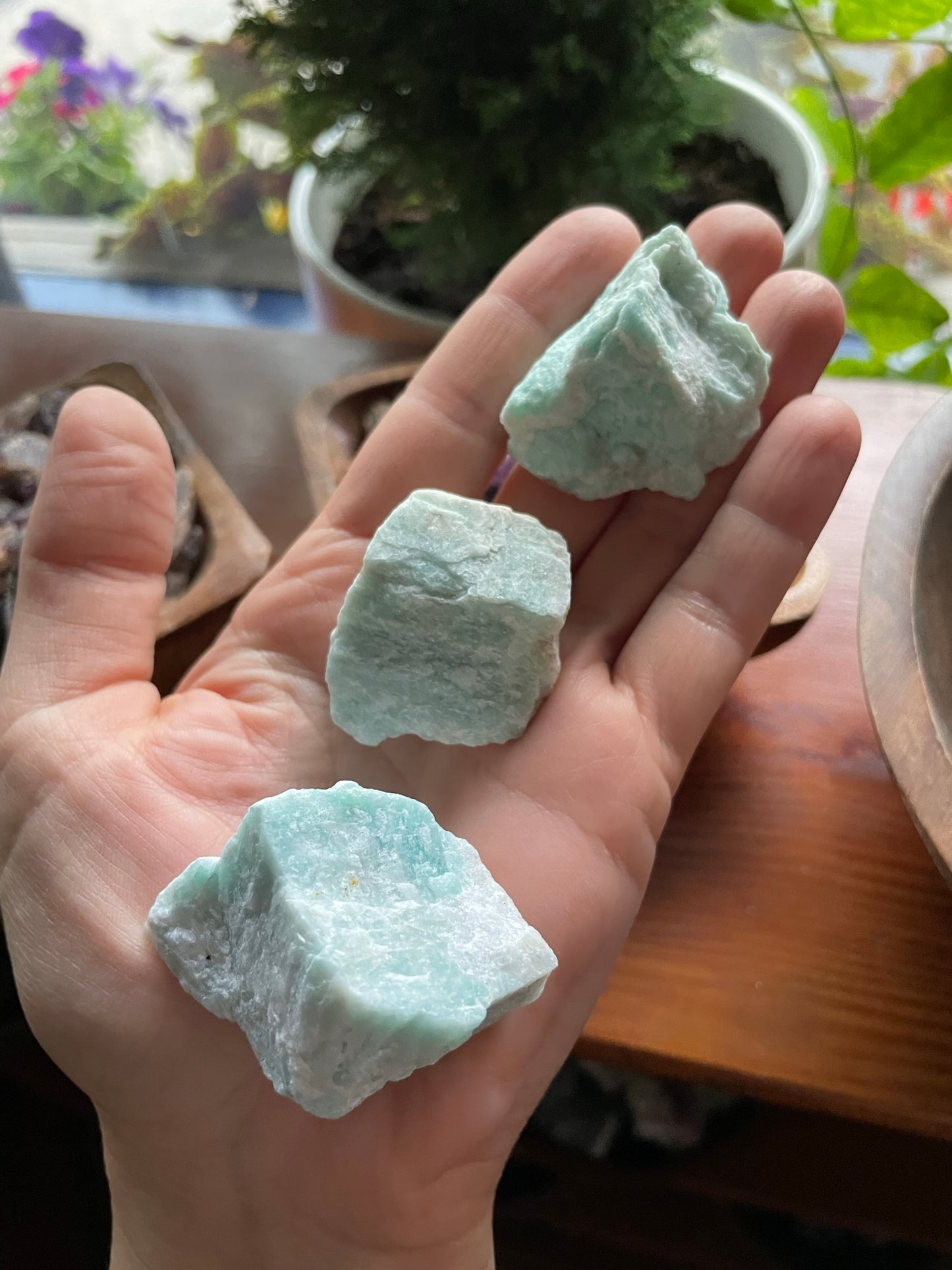 Amazonite, chunk, raw