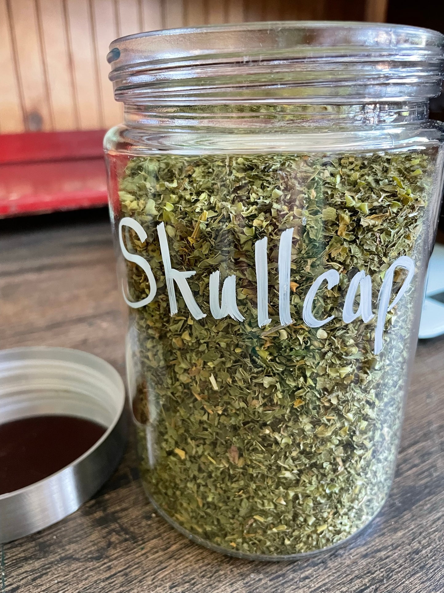 Organic Skullcap, dried, sifted