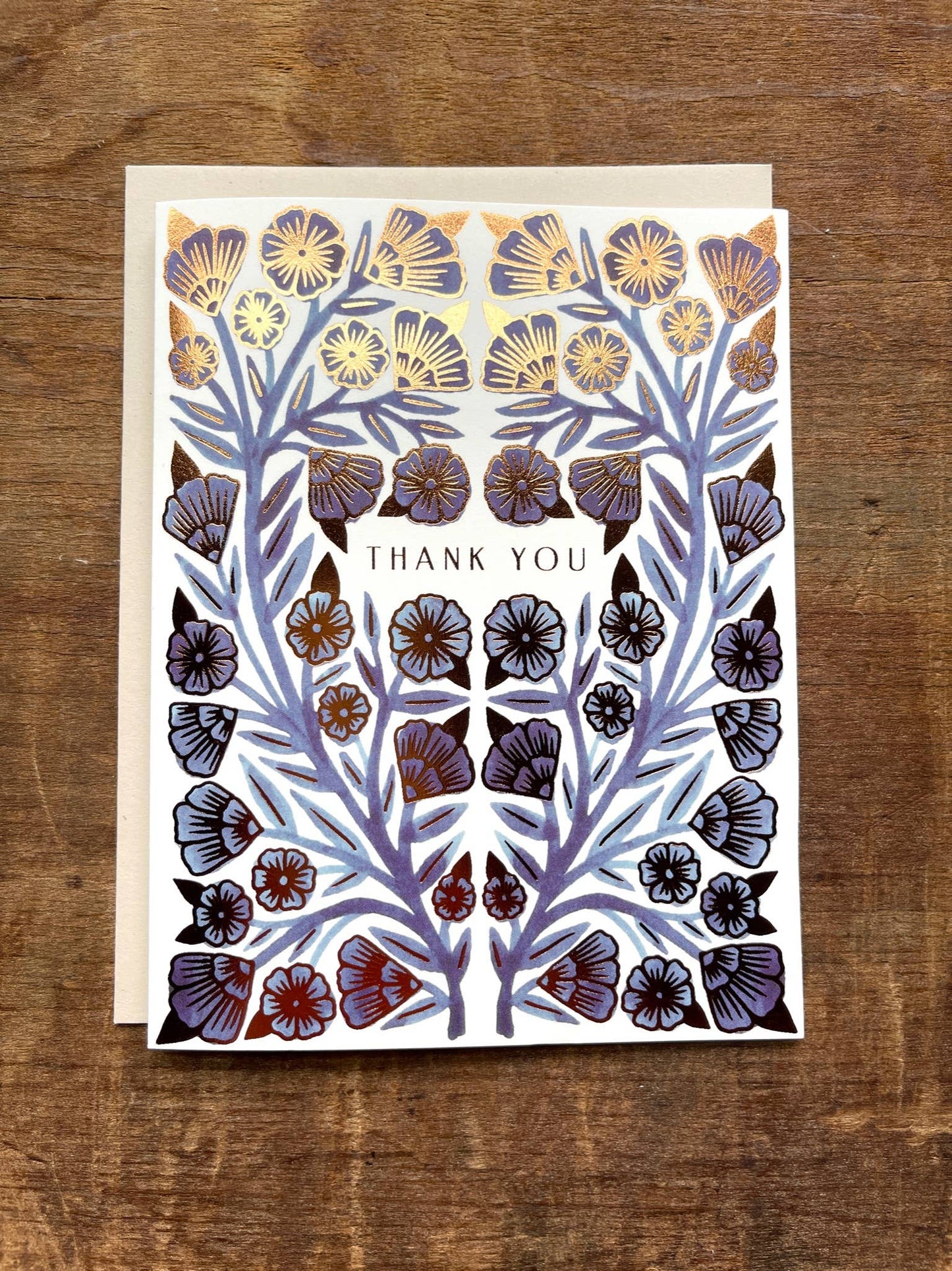 Many Friends, “Thank You," Foil Stamped Cards, by Katharine Watson, 6-pack